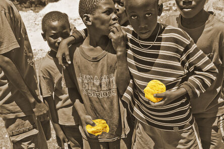 Isack Kousnsky, ‘Haiti to NYC - Children with Golden Bread’, 2012