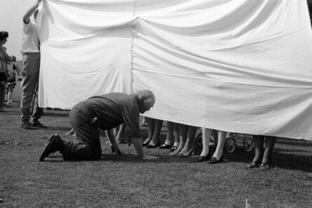 Homer Sykes, ‘Village fete, prettiest ankles competition, Marhamchurch, Cornwall’, 1970