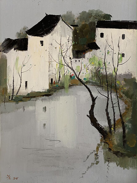 Wu Guanzhong, ‘Pondside Households’, 1996