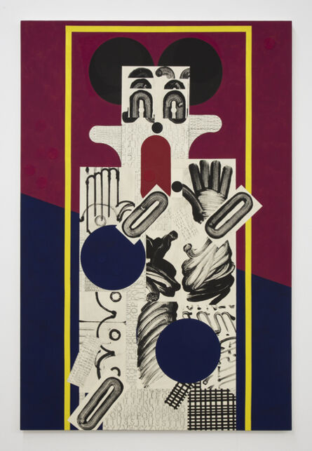 David Korty, ‘Figure on blue and violet with two hands’, 2019