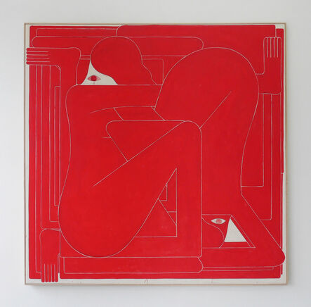 Richard Colman, ‘Red Square (Two Figures)’, 2017