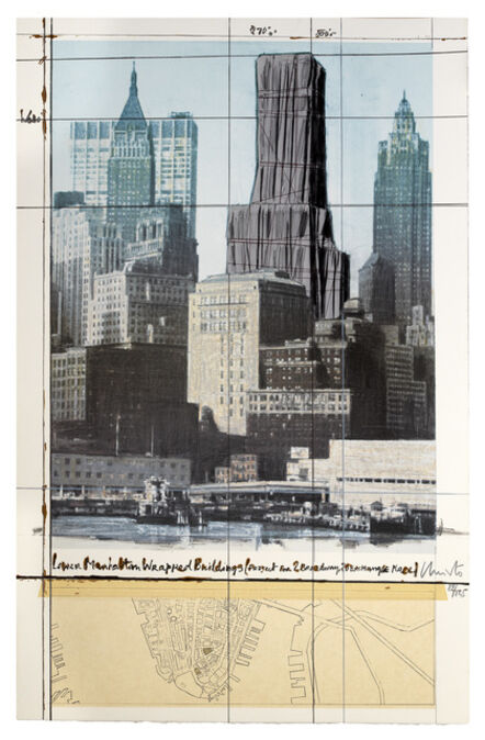 Christo and Jeanne-Claude, ‘Lower Manhattan Wrapped Buildings, Project for 2 Broadway, 20 Exchange Place’, 1990