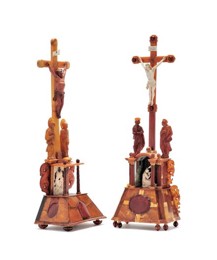 Unknown, ‘Two amber altars ’, North East German, probably Danzig, ca 1680