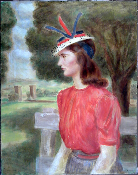 John Steuart Curry, ‘Woman in Red Blouse ( Portrait of Ellen)’, 1935
