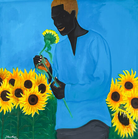 John Madu, ‘Sunflowers and man’, 2021