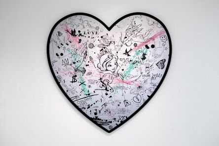 Joseph Klibansky, ‘My Heart Is Yours Silver/Black, Pink and Turquoise Splash’, 2020