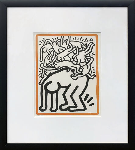 Keith Haring, ‘FIGHT AIDS WORLDWIDE’, 1990