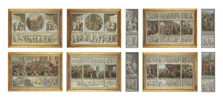 Luigi Ademollo, ‘Ten scenes after the Antique with trompe l'oeil bas-relief friezes’