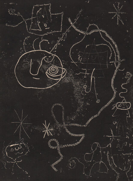 Joan Miró, ‘Petite fille sautant a la  Corde, femmes, Oiseaux (Little Girl Jumping at the Rope, Women, Birds) ’, 1947