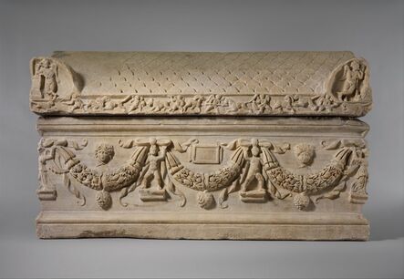 Unknown Roman, ‘Marble sarcophagus with garlands’, ca. A.D. 200–225