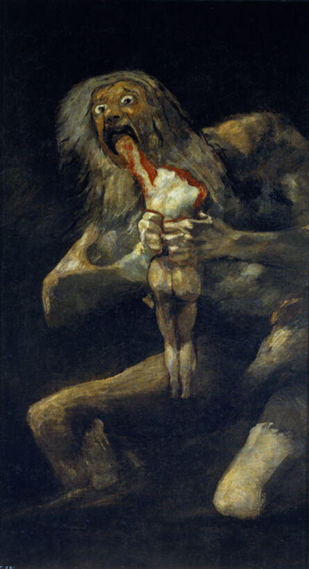 Francisco de Goya, ‘Saturn Devouring One of His Sons. (From the series of Black Paintings.)’, 1819-1823