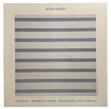 Agnes Martin, ‘Agnes Martin New Paintings The Pace Gallery’, 1985