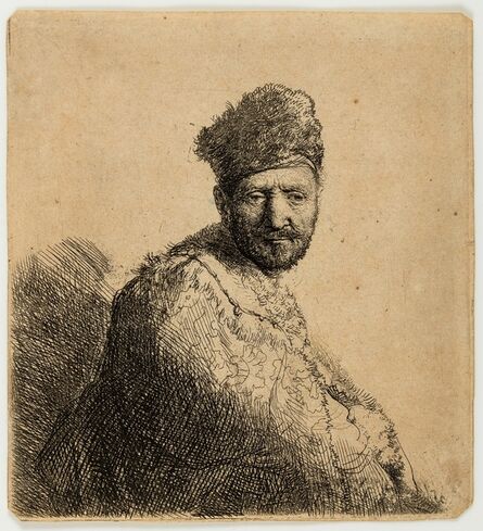 Rembrandt van Rijn, ‘Bearded Man in a Furred Oriental Cap and Robe: The Artist's Father’, 1631