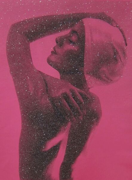 Carole A. Feuerman, ‘Shower Profile (Pink) Diamond Dust Silkscreen on Canvas’, 2013