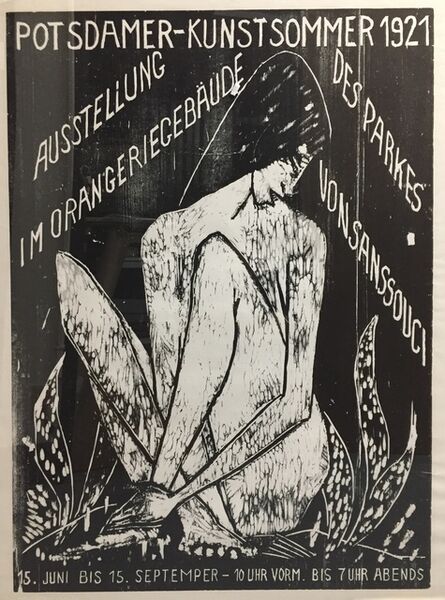 Otto Mueller, ‘ POTSDAMER  KUNSTSOMMER - LARGE RARE  WOODCUT POSTER’, 1921 (1968) 
