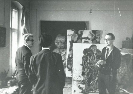 Elke Baselitz, ‘ Wolfgang Frommel during his atelier visit in Berlin 1966. He came in company of Manuel R. Goldschmidt, who as well was part of the magazin Castrum Peregrini.’, 1966