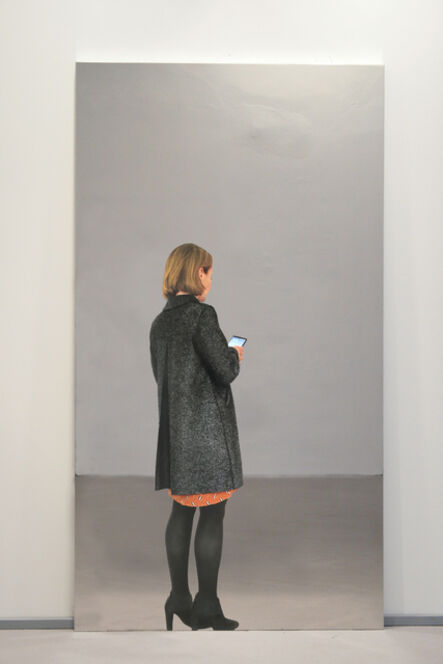 Michelangelo Pistoletto, ‘Woman with coat and smartphone’, 2018