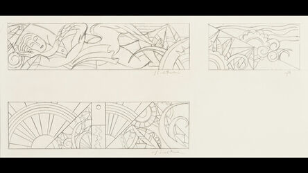 Roy Lichtenstein, ‘Untitled (Sheet of Studies for Leda & the Swan) ’, 1968
