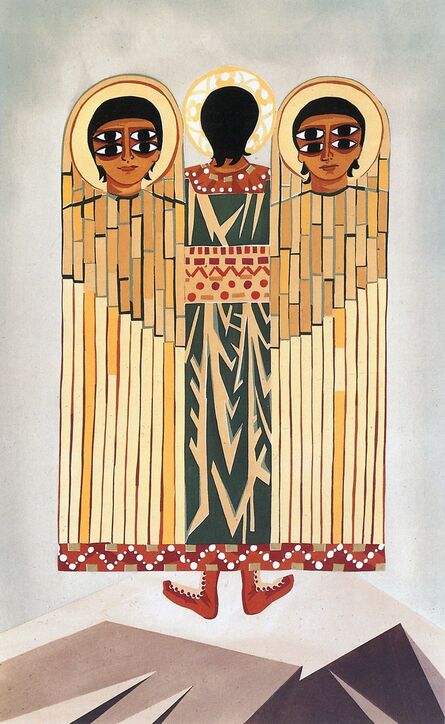 Natalia Goncharova, ‘Costume sketch for an angel, from the ballet to spiritual music "Liturgy"’, 1915