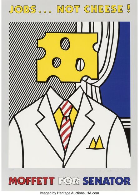 Roy Lichtenstein, ‘Jobs Not Cheese’, 1982