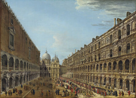 Antonio Joli, ‘Procession in the Courtyard of the Ducal Palace, Venice’, 1742 or after