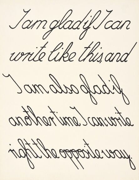 Endre Tót, ‘Gladness writings 3-4 (I am glad if I can write like this; I am glad if I can write sentences in the dark)’, 1973-1978