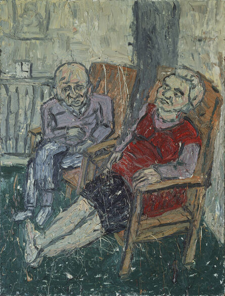 Leon Kossoff, ‘Two Seated Figures No. 2’, 1980