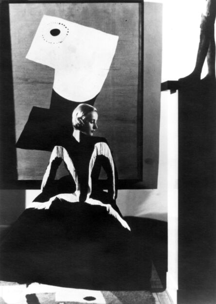 George Hoyningen-Huene, ‘Art in Fashion: Model in Balenciaga in front of painting by Miro, photographed in Helena Rubenstein's Paris Home’, 1939