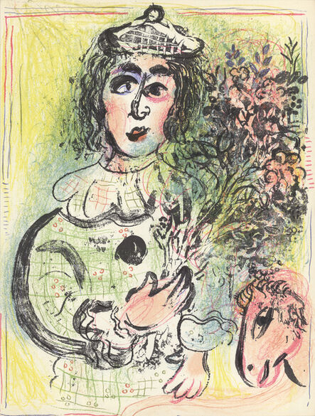 Marc Chagall, ‘Clown with Flowers’, 1963