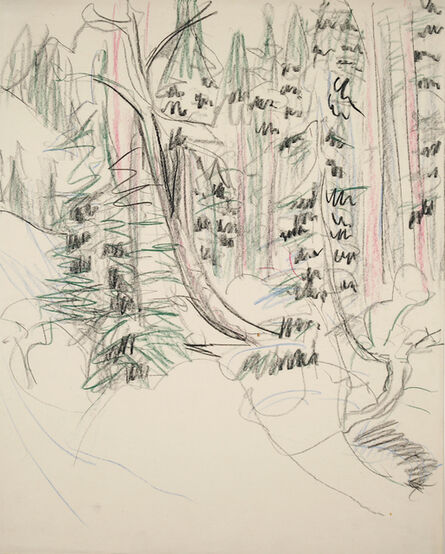 Ernst Ludwig Kirchner, ‘Sertigwald im Winter (Sertig Forest in Winter)’, 1924