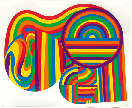 Sol LeWitt, ‘Arcs and bands in colour’, 1999