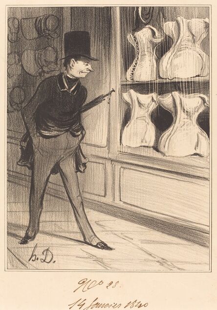Honoré Daumier, ‘C'est unique! j'ai pris quatre tailles...’, 1840