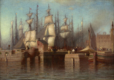 Samuel Colman, ‘View of the Seaport, New York’, 1869