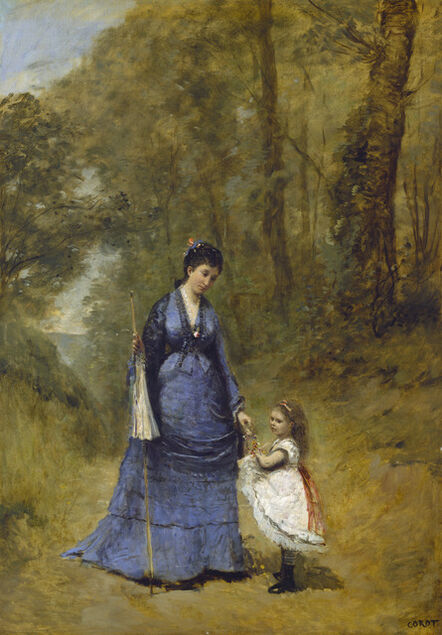 Jean-Baptiste-Camille Corot, ‘Madame Stumpf and Her Daughter’, 1872