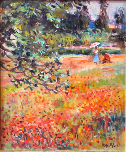 Max-Agostini, ‘50 )"In the Poppy Field"/ "Dans le champ de coquelicots"/ "在罂粟花中" / "В маковом поле"’, 1980