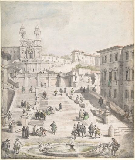 Giovanni Paolo Panini, ‘Scalinata della Trinità dei Monti’, ca. 1756–1758
