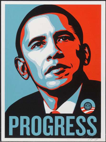 Shepard Fairey, ‘PROGRESS (Obama)’, 2008