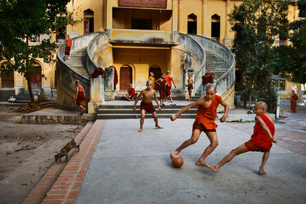 Steve McCurry, ‘Monks Play Football, Burma’, 2010