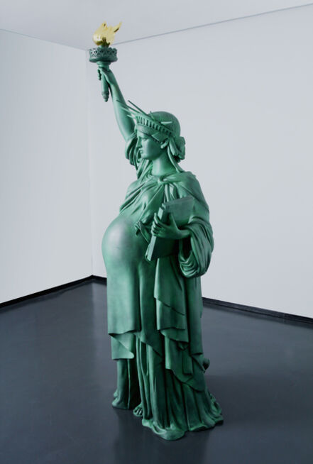 Xiao Yu 蕭昱, ‘US Statue of Liberty  | Who Cares Whose Seed It Is! It’s My Pregnancy. No. 12 | Bronze Sculpture in Green Patina’, 2008