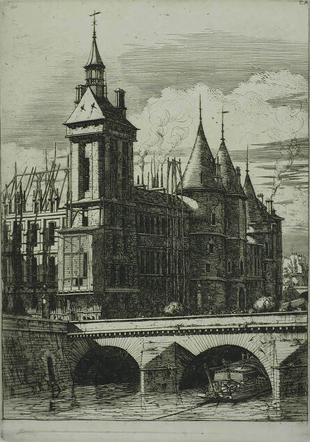 Charles Meryon, ‘La Tour de l'Horloge (The Clock Tower)’, 1852