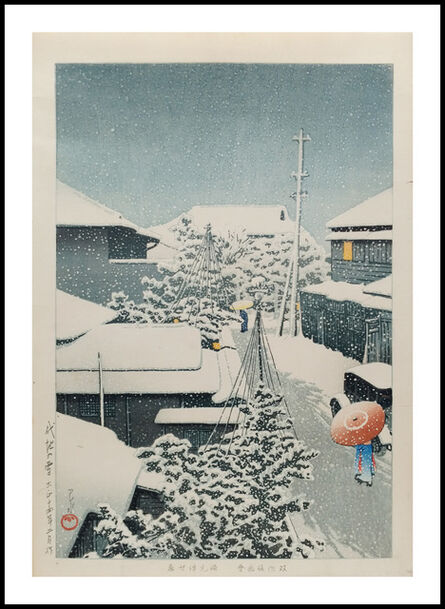 Kawase Hasui, ‘Snow at Daiichi ’, 1925