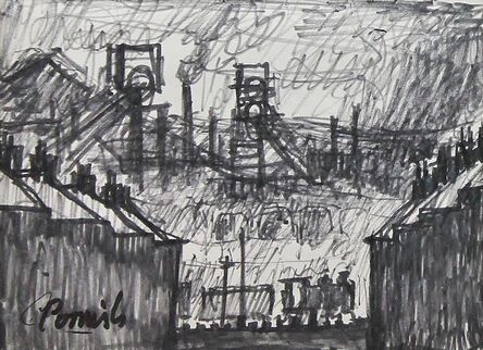 Norman Cornish, ‘Dean and Chapter Colliery from Ferryhill’, ca. 1964