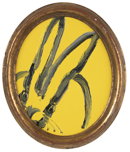 Hunt Slonem, ‘Untitled, Yellow Oval Bunny’, 2019