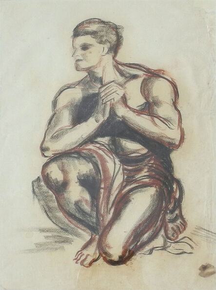 James Gleeson, ‘(Kneeling Nude – Study)’, ca. 1945
