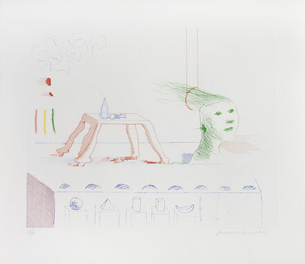 David Hockney, ‘A Moving Still Life, from the 'Blue Guitar' portfolio’, 1977
