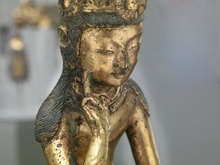 ‘Pensive bodhisattva (Detail)’, mid-7th century