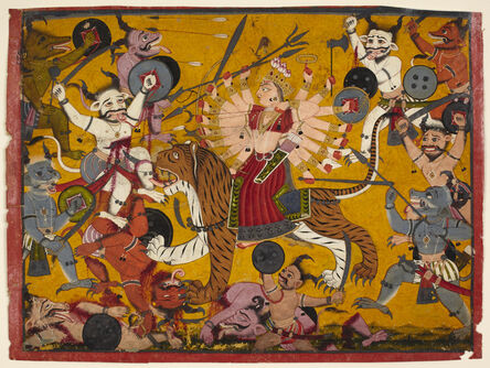 ‘The Goddess Durga Slaying Demons from the Devi Mahatmya’, 18th century