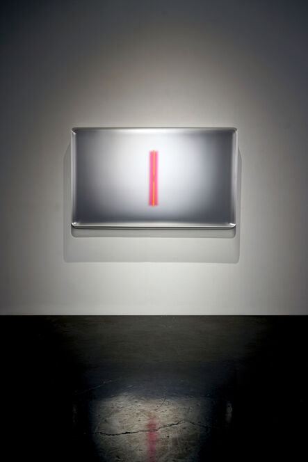 Casper Brindle, ‘Vacuum Horizontal Light-Glyph (Silver)’, 2022