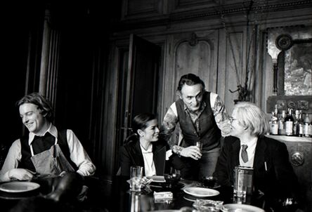 Harry Benson, ‘Andy, Bianca, Larry Rivers, Jamie Wyeth, The Factory, New York’, 1977