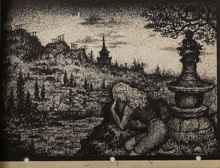 Renaldo Kuhler, ‘Judith Gartland Mourning in Cemetery’, ca. 1950